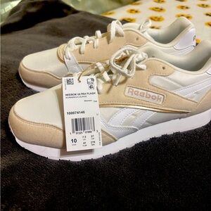 Reebok Ultra Flash Cream and White Sneakers